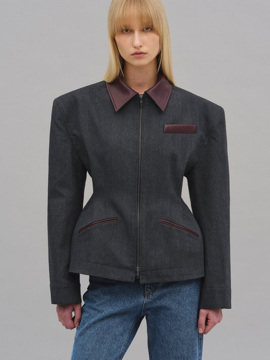 Hourglass Canvas Work Jacket, Ebony
